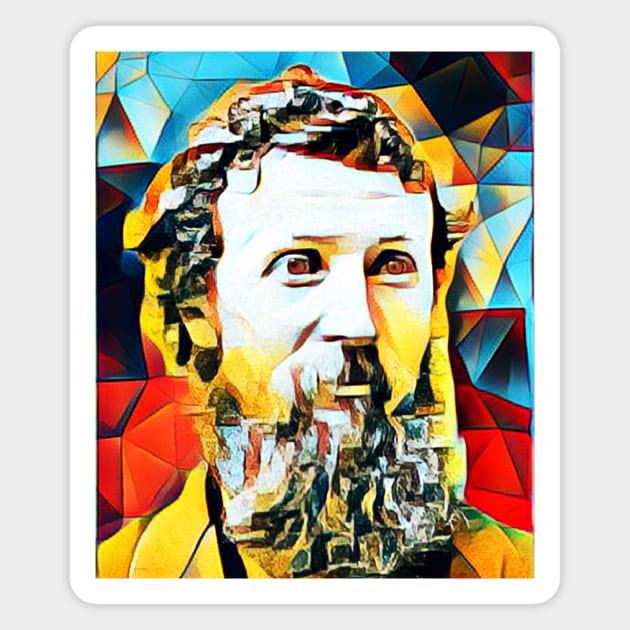 John Muir Abstract Portrait | John Muir Abstract Artwork 15 Magnet by JustLit